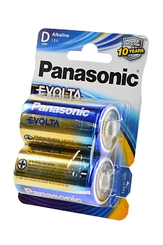 Батарейка (элемент питания) Panasonic Evolta LR20EGE/2BP LR20 BL2, 1 штука