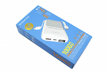 Внешний аккумулятор Powerbank Borofone BJ26 Spencer PD20W magnetic wireless 3.0, (10000mAh), белый